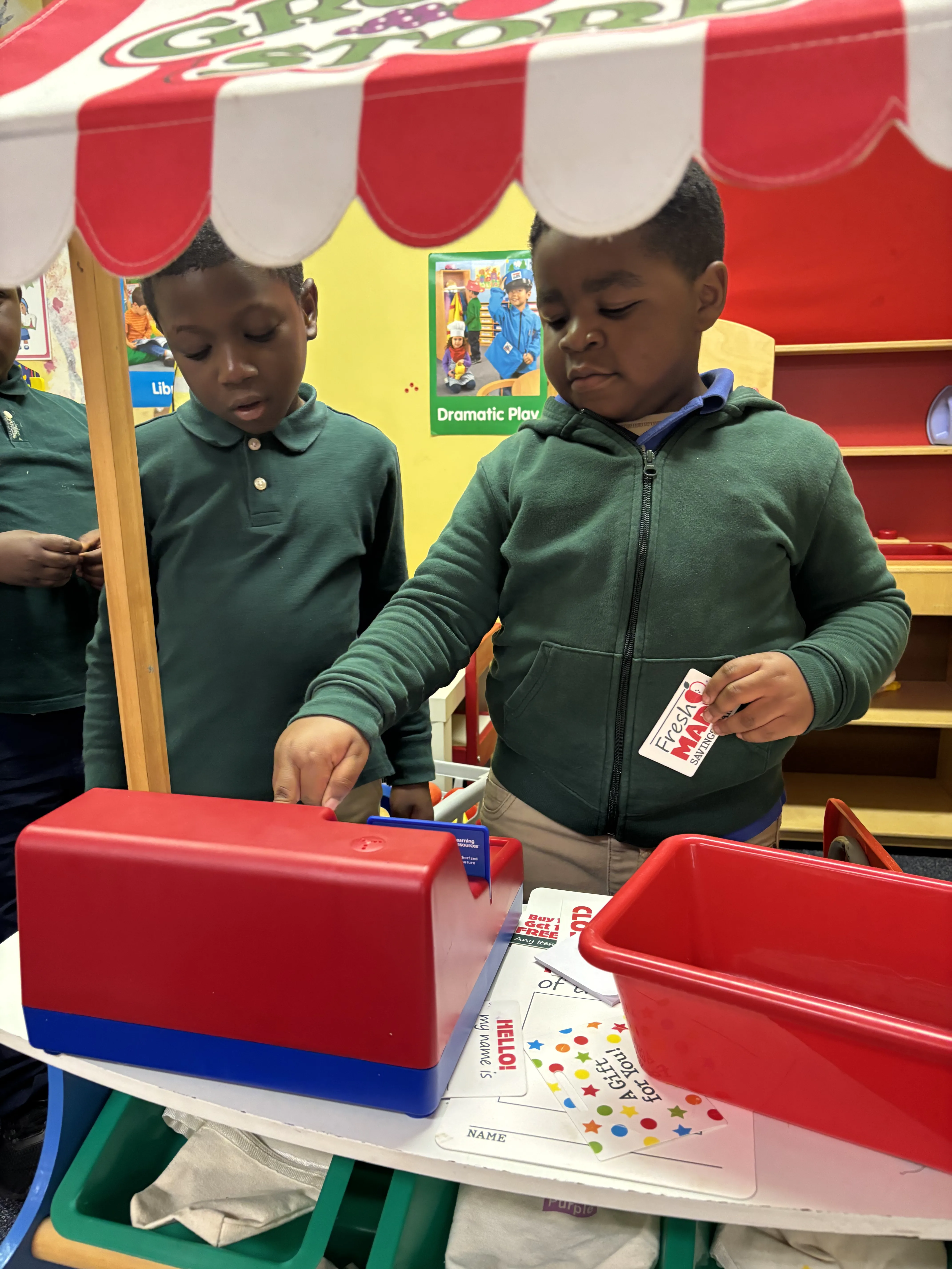 Smiling students during a school tour